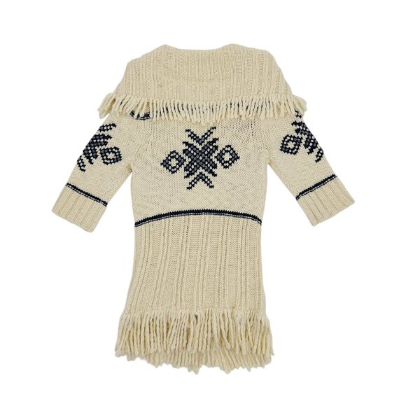 RARE Hollister Fringe Hem Cream Cardigan | Coastal Boho Cottagecore Grandpacore - Picture 15 of 16